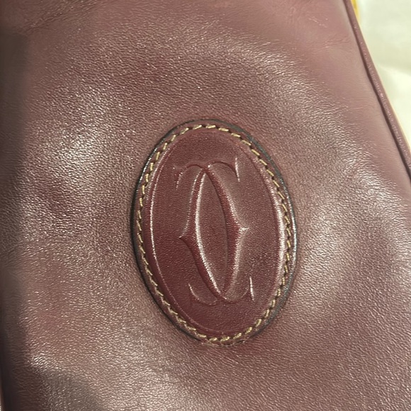 Cartier Must de Cartier Shoulder/cross body Bag Drawstring Bordeaux Leat… - Picture 8 of 8